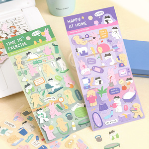 1 pieza de papel sintético adhesivo por paquete, estilo coreano, pegatinas pequeñas hechas a mano, materiales para collages. - Product Image 2