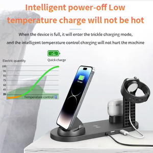 Venta al por mayor 6 en 1 nuevo soporte de carga rápida inalámbrico teléfono móvil auricular reloj inteligente multifunción eléctrico PD cargadores inalámbricos - Product Image 3