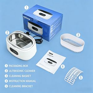 <span class=keywords><strong>DBS</strong></span> Nouveau Nettoyeur Ultrasonique Mini Intégré à Commande Numérique pour Usage Domestique en ABS, Laveur Sonique pour Lunettes et Biberons - Product Image 2