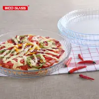 Gemakkelijk Grab Glas Taart Plaat 2 Delige Set 24Cm Diameter Pan Pizza Glas Ovenschaal