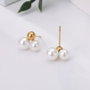 Conjunto de joyería de acero inoxidable para mujer chapado en oro de 18 quilates de alta calidad, pendientes de diseño hueco a la moda para aniversario impermeables - Product Image 4