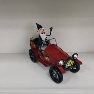 Soporte para Botellas de Vino de Hierro con Temática Navideña SYL, Coche Descapotable Retro con <span class=keywords><strong>Santa</strong></span> Claus al Volante, Estante de Metal para Vino para Decoración del Hogar y <span class=keywords><strong>Bar</strong></span> - Product Image 2
