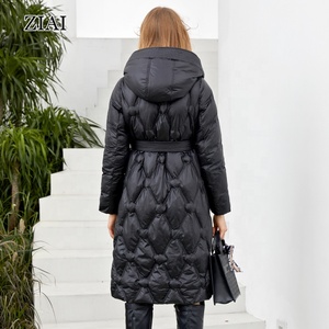 New Winter Jacket With Hood Fashion Solid Color Waterproof Jacket <strong>Black</strong> Long Winter <strong>Parka</strong> <strong>Coat</strong> Winter Clothes for <strong>Women</strong> - Product Image 3