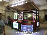 Comptoir de bar à aliments au design 3D unique, kiosque à café, comptoir de bar à vendre