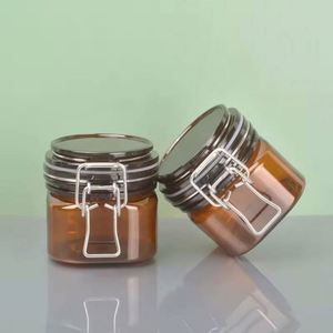 Envase PET Cuadrado Ámbar de 200 ml para Crema Contorno de Ojos, Cuidado de la Piel, Crema Adelgazante, Masajes, Mascarillas, con Tapa de Rosca Sellada - Product Image 5