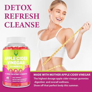 OEM ODM 1200mg Vinagre de sidra de manzana gomitas extracto de té verde cetona de frambuesa soporte digestivo salud intestinal ACV gomitas adelgazantes - Product Image 6