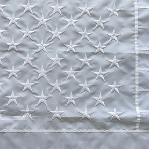 Usine en gros blanc broderie Polyester USA US drapeau américain bannière avec drapeau en nylon brodé <span class=keywords><strong>des</strong></span> États-<span class=keywords><strong>Unis</strong></span> d'Amérique - Product Image 2