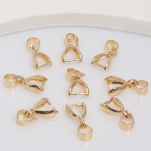 6mm 7mm vente en gros 14K/18K plaqué or en laiton fermoirs <span class=keywords><strong>collier</strong></span> pendentif Clips pour pierre de Jade bijoux <span class=keywords><strong>à</strong></span> bricoler soi-même - Product Image 4