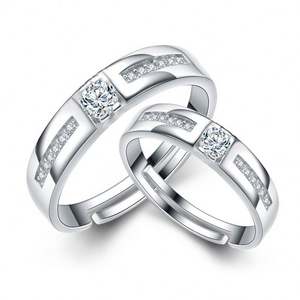 Anillos de Pareja al por Mayor de China, Plata de Ley 925 para Boda, Compromiso, Joyería, Anillos de Pareja - Product Image 5