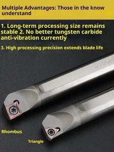 Anti seismische Innenlochs chneid stange aus Wolfram stahl Stoß feste CNC-Bohrung mit kleinem Loch Außen dreh werkzeug für automatische Drehmaschine - Product Image 3