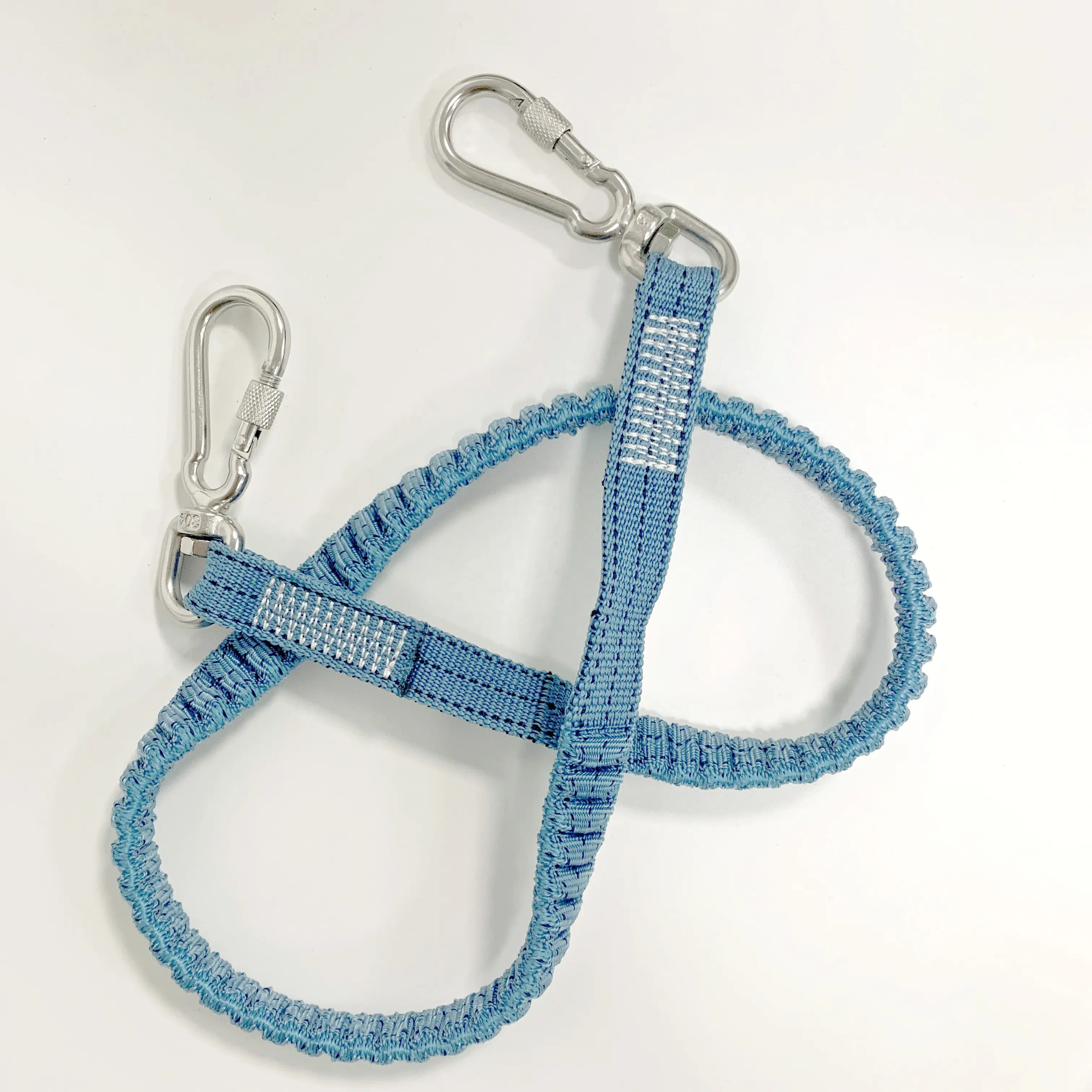 C-PIN CE 인증서 헤비 듀티 번지 도구 끈 도구 로프 알루미늄 Swiverl Carabiner 안티 드롭 번지 코일 도구 끈