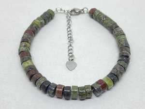 Dragon Bloodstone <b>Bracelet</b> Natural Crystal Adjustable <b>Bracelet</b> For Wedding Anniversary Meditation Healing Yoga Birthstone - Product Image 1