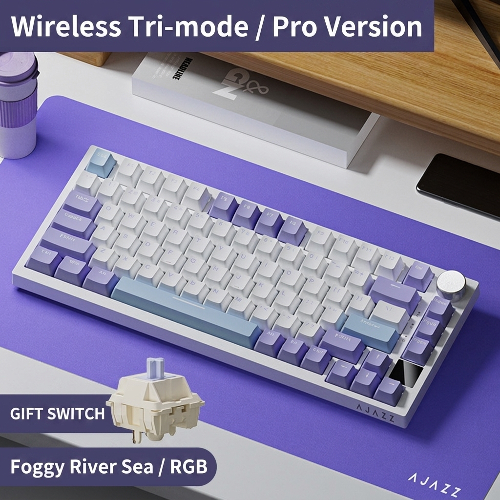 Ak820 pro purple white blue gift switch three-mode rgb diy
