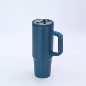 Maxfree Custom Logo <b>40oz</b> H2.0 Thermal Insulated Stainless Steel <b>Tumbler</b> 40 oz Coffee Cup <b>with</b> <b>Handle</b> and Straw - Product Image 2