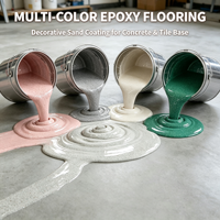 Revêtement de sol décoratif en sable coloré époxy pour applications intérieures et extérieures modernes
