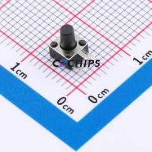 TSC08-CBW1FH6.5 Tactile Switch Through hole-3P,4.5x4.5mm Switch Single Pole Single Throw Round Button 2.5N Right Angle Insert - Product Image 1