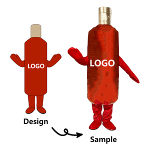Costumes de mascotte de personnage de dessin animé pour bouteille de bière/boissons OEM, costumes de mascotte personnalisés avec logo pour adultes - Product Image 6