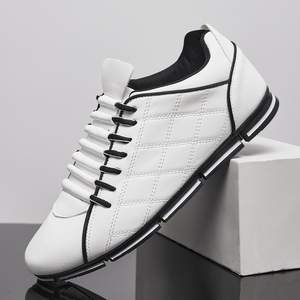 Chaussures de skate décontractées pour hommes, design bas, respirantes, doublure en tissu, tige en PU, semelle intérieure en EVA, semelle extérieure en caoutchouc, à lacets, pour toutes les saisons - Product Image 5