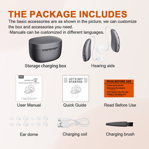 JINGHAO Emballage de vente au détail personnalisé OTC  Aide auditive à réduction de bruit AI pour les distributeurs de marques privées - Product Image 5