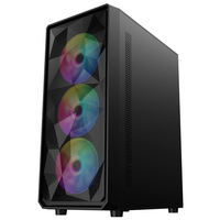 Boîtier Gaming RUIX Atx à Transmission Rapide avec Verre Trempé, Boîtier PC Atx, Boîtier d'Ordinateur OEM
