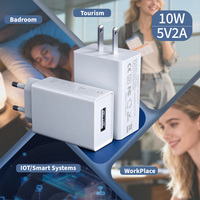 Chargeur USB rapide économique 10W OEM/ODM, adaptateur secteur rapide 5V 2A avec matériau ignifuge pour prise US