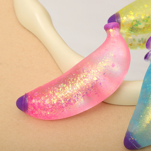 Juguete Antiestrés Flexible de TPR en Forma de Plátano, Juguete Sensorial Suave y Elástico para Aliviar la Ansiedad - Product Image 1