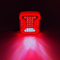 Feu arrière combiné carré 6 pouces rouge, ambre et blanc pour remorque, camion, pick-up, camping-car, avec clignotant, feu stop, feu de plaque d'immatriculation et feu de route