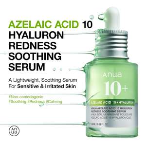 Sérum Anua Azelaic Acid 10 Hyaluron 30 ml, sérum apaisant pour les rougeurs, pour peaux sensibles sujettes à l'acné - Product Image 2