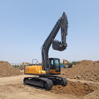 Nouvelle pelle hydraulique robuste de 12, 18 et 23 tonnes pour travaux de terrassement et de construction, avec chenilles ou roues