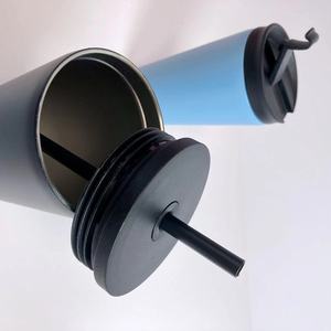 24 oz 16 oz du lịch Mug cách điện tái sử dụng thép không gỉ thân thiện với môi với nắp cho Hot & đồ uống lạnh cốc cà phê đen - Product Image 6