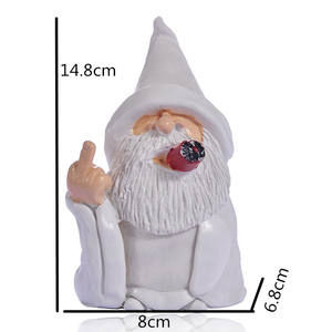 Factory Outlet Creative Garden Gnome Barba blanca Fumar Decoración de jardín al aire libre Adornos Estatua de <span class=keywords><strong>gnom</strong></span> Escultura de elfo sin rostro - Product Image 4