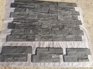 Giá Rẻ Đen <span class=keywords><strong>ledgestone</strong></span> văn hóa đá mỏng slab gạch Carbon Slate tấm Tường nội thất và ngoại thất tường ốp cho ngôi nhà - Product Image 6