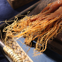 Ginseng Rouge de Montagne de Changbai, Racine Entière Séchée en Bandes Fines, Qualité Premium, Qualité Alimentaire, Thé Herbal Énergisant Brut en Vrac