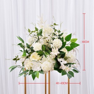 New Wedding Road Guide Flower Geometric <b>Frame</b> Flower Arrangement Candlestick Table Wedding Stage Scene Decoration Silk Flower - Product Image 4