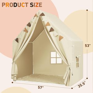 Tiendas de campaña para cama individual, grandes, con diseño de <span class=keywords><strong>castillo</strong></span> de princesa y pompones, para jugar en interiores, tipo <span class=keywords><strong>casa</strong></span> de juegos, para niña, con dosel para cama - Product Image 5