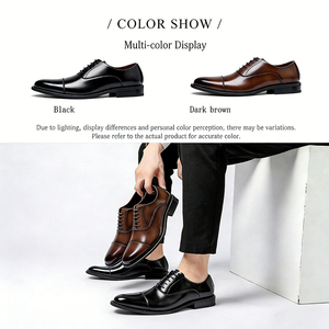 Scarpe Oxford Formali da Uomo con Rialzo Interno, Punta Affusolata, Chiusura con Fascia Elastica, Traspiranti e Antiscivolo - Product Image 6