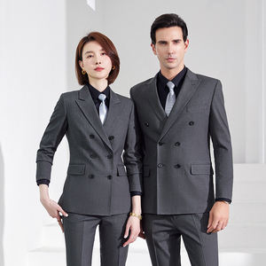 Mùa Thu Mùa Đông Màu Xám Đen Phù Hợp Với Cho Nam Giới Và Phụ Nữ Trang Phục Chuyên Nghiệp Cho Chủ Nhà Luật Sư Quản Lý Trang Phục Chính Thức Cho Quần Áo - Product Image 2