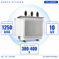 Transformateur de distribution triphasé immergé dans l'huile 10 kV 2000 kVA pour sous-station, abaisseur de tension 400 V, à très faibles pertes S22