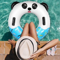 Vente en gros design unique d'anneau de natation gonflable pliable en PVC pour enfants panda cercle scintillant pour les sports nautiques