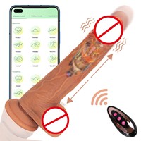 APP-Fernbedienung Rome Elektrischer Silikon Teleskop-Heizvibrator für Erwachsene Masturbation Weibliche Masturbation Sexspielzeuge