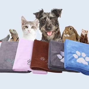 Pet Sợi Nhỏ Khăn Thấm Thêu Logo Mèo Và Con Chó Khăn Vật Nuôi Chăn Vật Nuôi Làm Sạch Nguồn Cung Cấp - Product Image 6