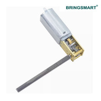 BringSmart SR1218-050 gigi motor dc, poros ulir mengunci sendiri motor peredam 3v untuk robot mini 6v motor dc gigi cacing kecepatan rendah