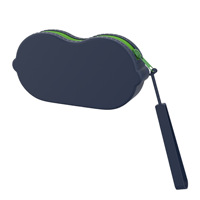 Étui de rangement personnalisé en silicone pour lunettes de soleil, pochette de protection pour lunettes avec blocs de couleur et cordon