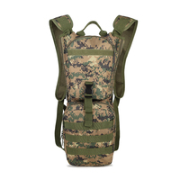 JSH Sac à eau tactique 3L Sac à dos de haute qualité à double épaule fermeture à glissière doublure en nylon pour vélo équitation Sports de plein air