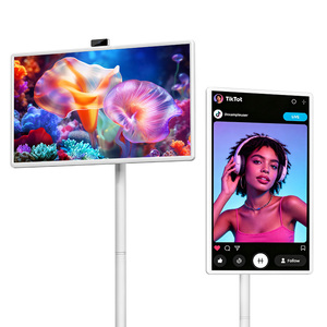 Téléviseurs intelligents portables 4K de 21,5, 27 et <span class=keywords><strong>32</strong></span> pouces avec batterie 8H, écrans interactifs sans fil Android avec caméra et microphone - Product Image 1