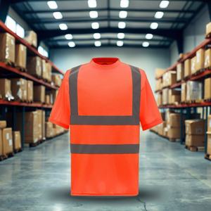 Camiseta de Manga Corta Reflectante de Secado Rápido para Seguridad en Obras de Construcción de Verano, Personalizable Directo de Fábrica - Product Image 5