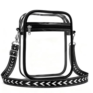 กระเป๋าสะพายข้างกันน้ำแบบใสพร้อมสายสะพายไหล่แบบปรับได้ มีจำหน่ายในขนาดใหญ่ กลาง และเล็ก - Product Image 2