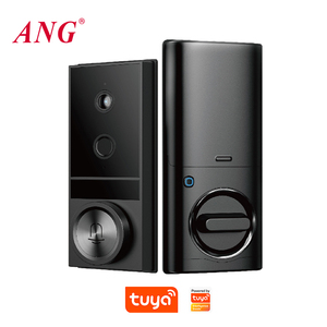 Dễ dàng cài đặt lối vào nhôm khóa cửa hợp kim kẽm tuya Wifi Chuông cửa từ xa <span class=keywords><strong>Video</strong></span> intercom vân tay máy ảnh khóa cửa - Product Image 1