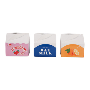 Portapenne in Ceramica a Forma di Cartone per Succhi e Latte, Piccolo Organizzatore da Scrivania per Ufficio e Decorazione del Posto di Lavoro - Product Image 4