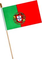 Drapeau portugais miniature personnalisé en bois à double face pour défilés sportifs, fêtes et décorations de festivals - Vente en gros